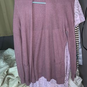 Purple cardigan